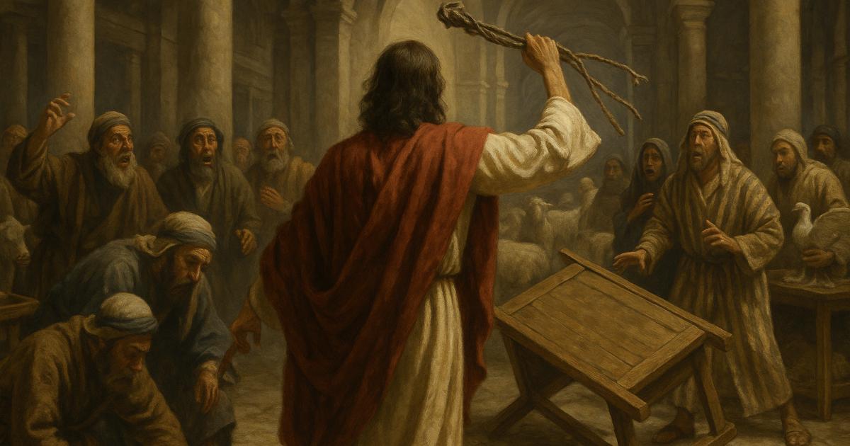 Performance Jezusa w jerozolimskiej świątyni.