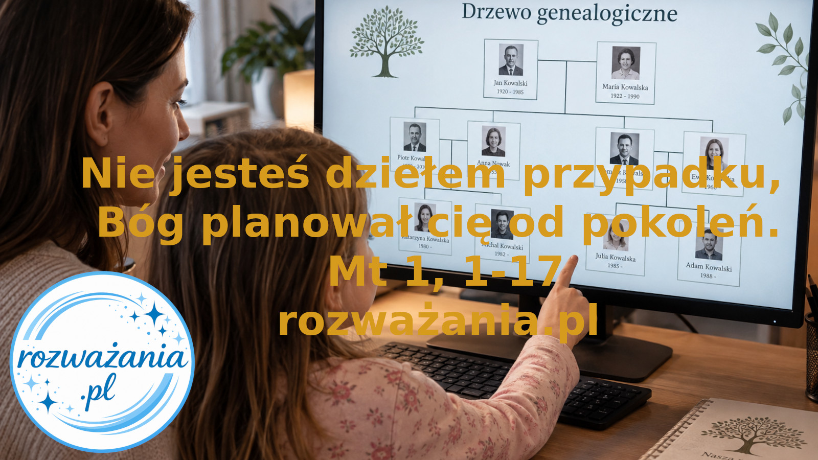 Nie jesteś dziełem przypadku, Bóg planował cię od pokoleń. – ilustracja do rozważania biblijnego na 17 grudnia 2025 – Mt 1, 1-17