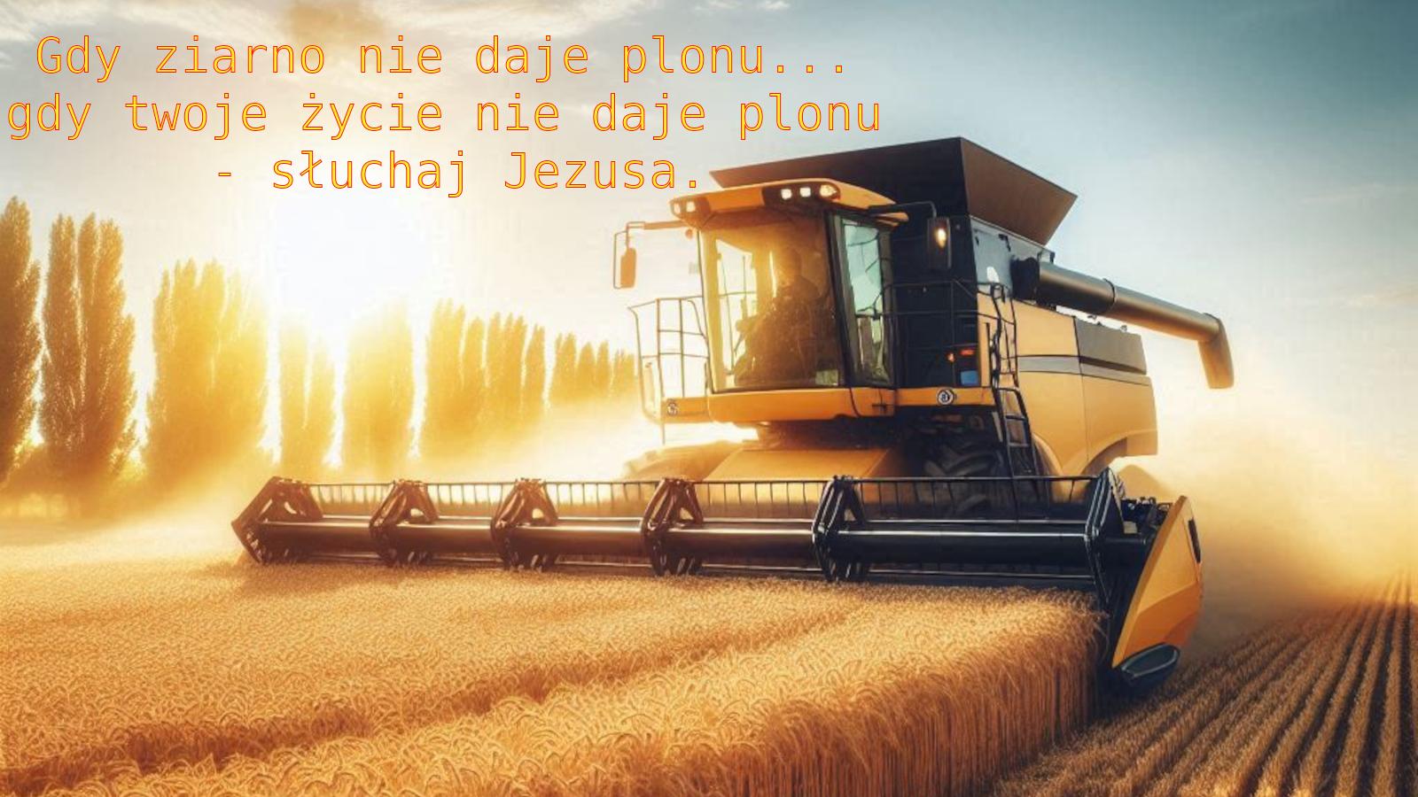 Gdy ziarno nie daje plonu... gdy twoje życie nie daje plonu - słuchaj Jezusa.