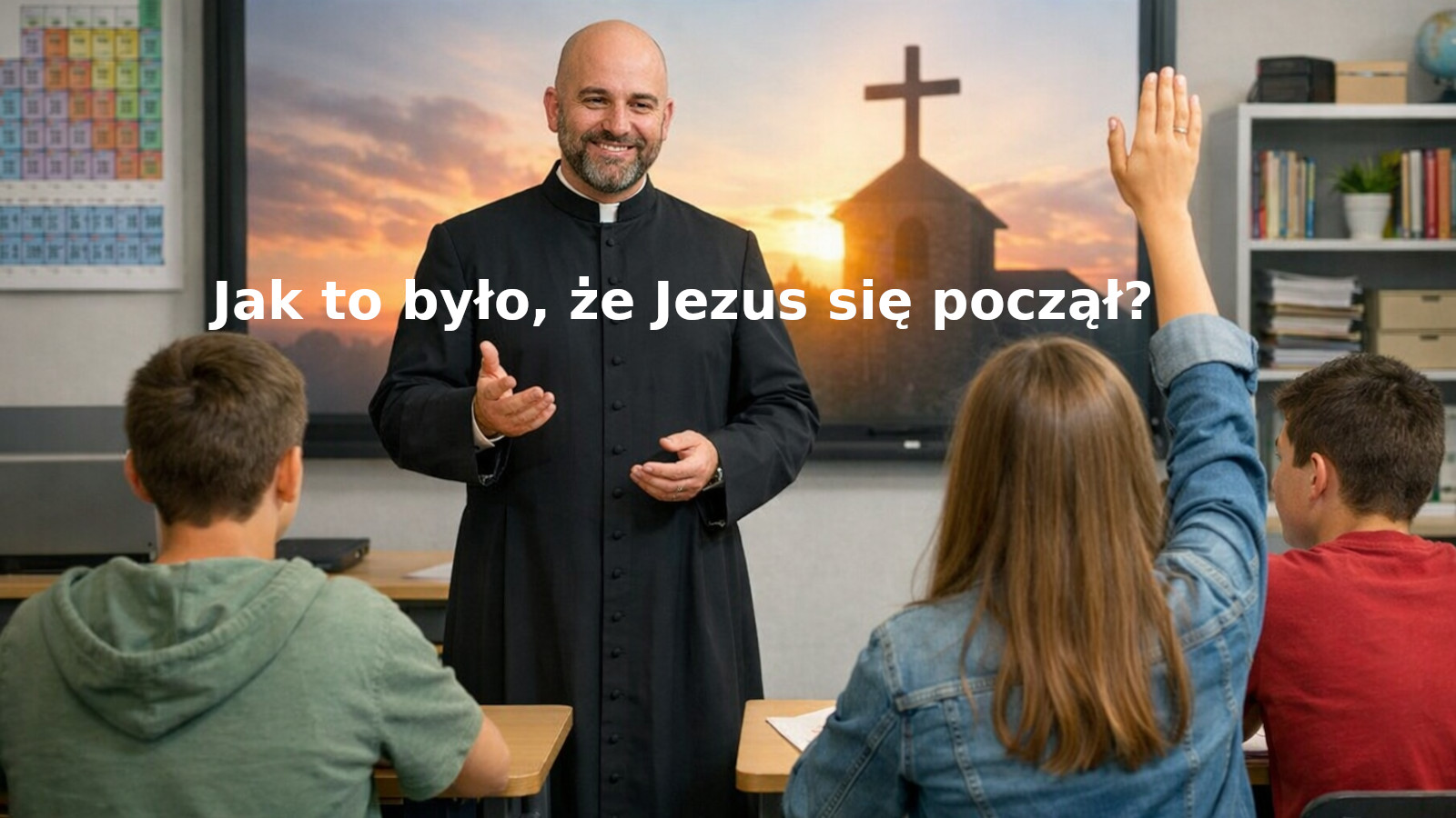 Za sprawą Ducha Świętego przyjął ciało z Maryi Dziewicy i stał się człowiekiem.