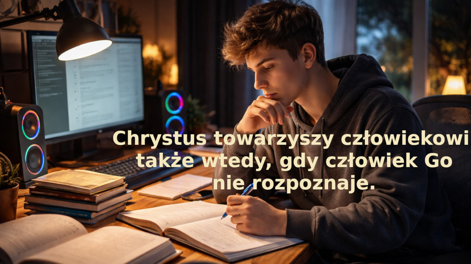 Chrystus towarzyszy człowiekowi także wtedy, gdy człowiek Go nie rozpoznaje.