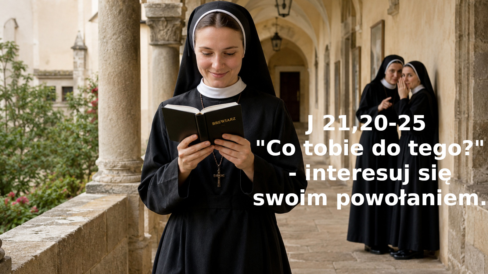 "Co tobie do tego?" - interesuj się swoim powołaniem. – ilustracja do rozważania biblijnego na 23 maja 2026 – J 21,20-25