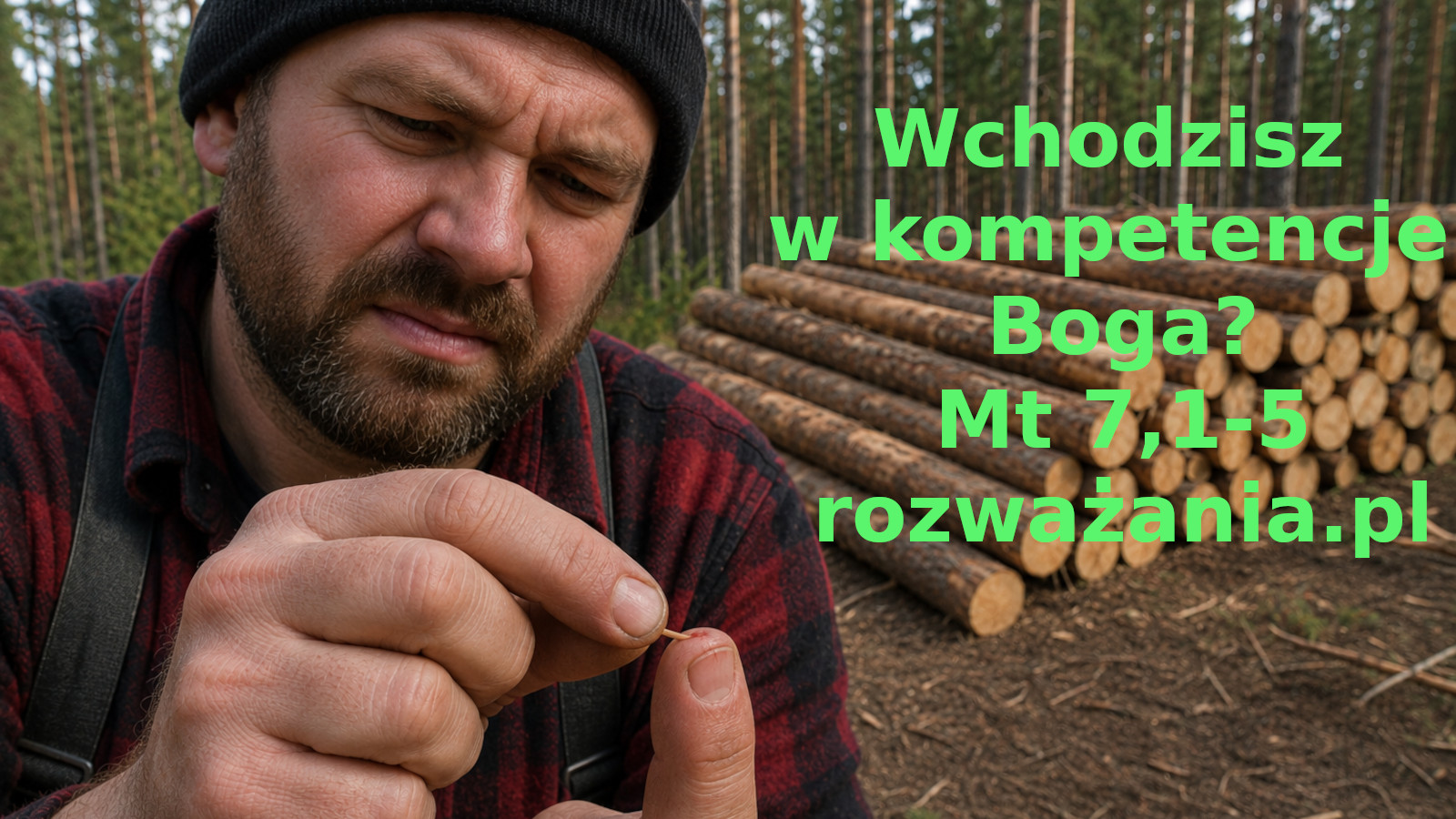 Wchodzisz w kompetencje Boga? – ilustracja do rozważania biblijnego na 22 czerwca 2026 – Mt 7,1-5