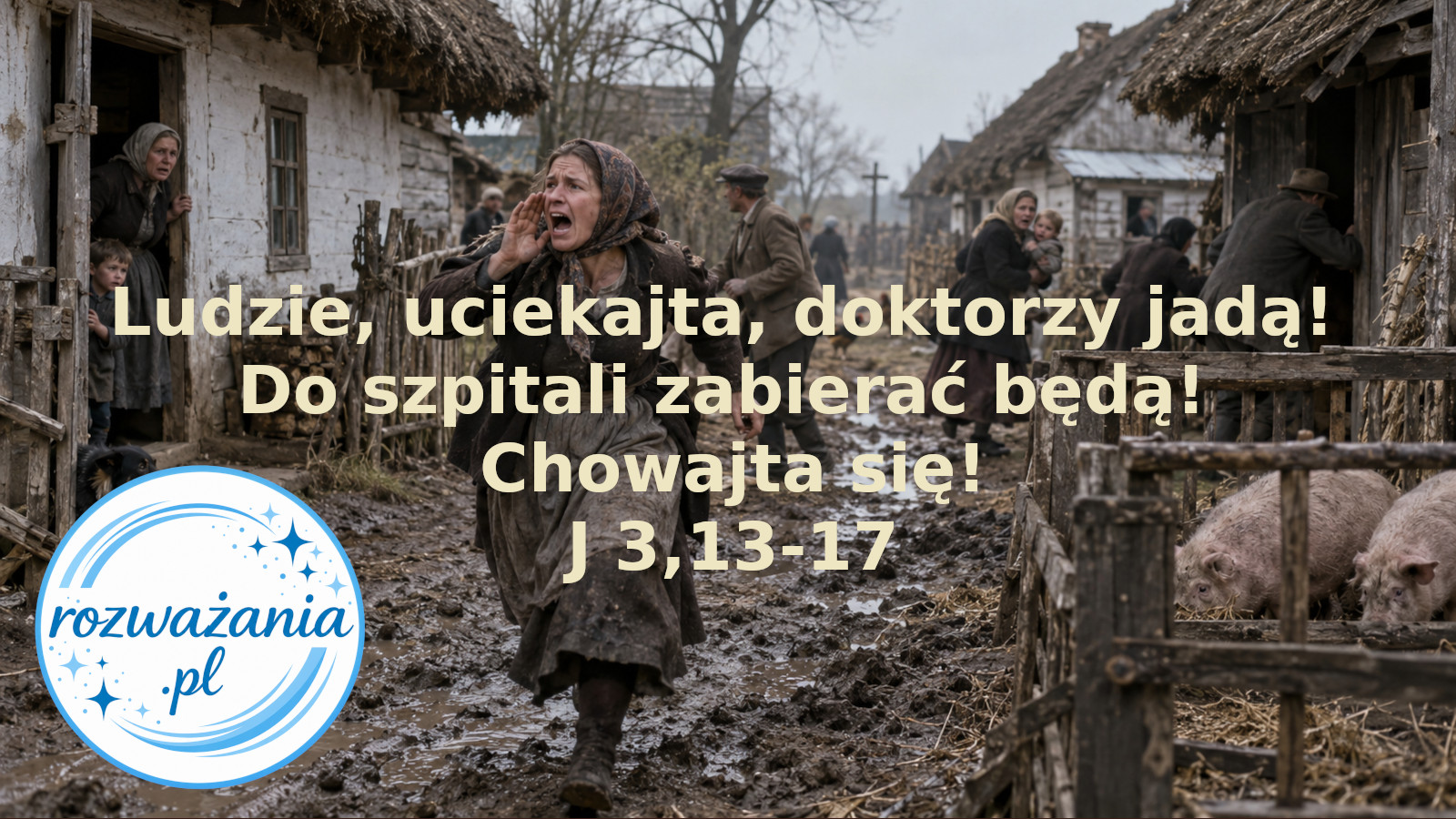 Ludzie, uciekajta, doktorzy jadą! Do szpitali zabierać będą! Chowajta się! – ilustracja do rozważania biblijnego na 14 września 2026 – J 3,13-17