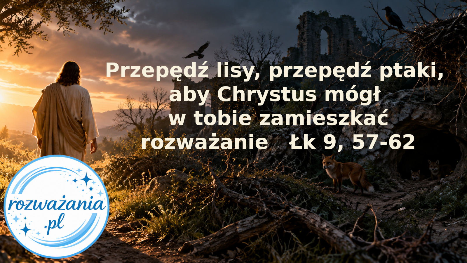 Przepędź lisy, przepędź ptaki, aby Chrystus mógł w tobie zamieszkać – ilustracja do rozważania biblijnego na 30 września 2026 – Łk 9, 57-62
