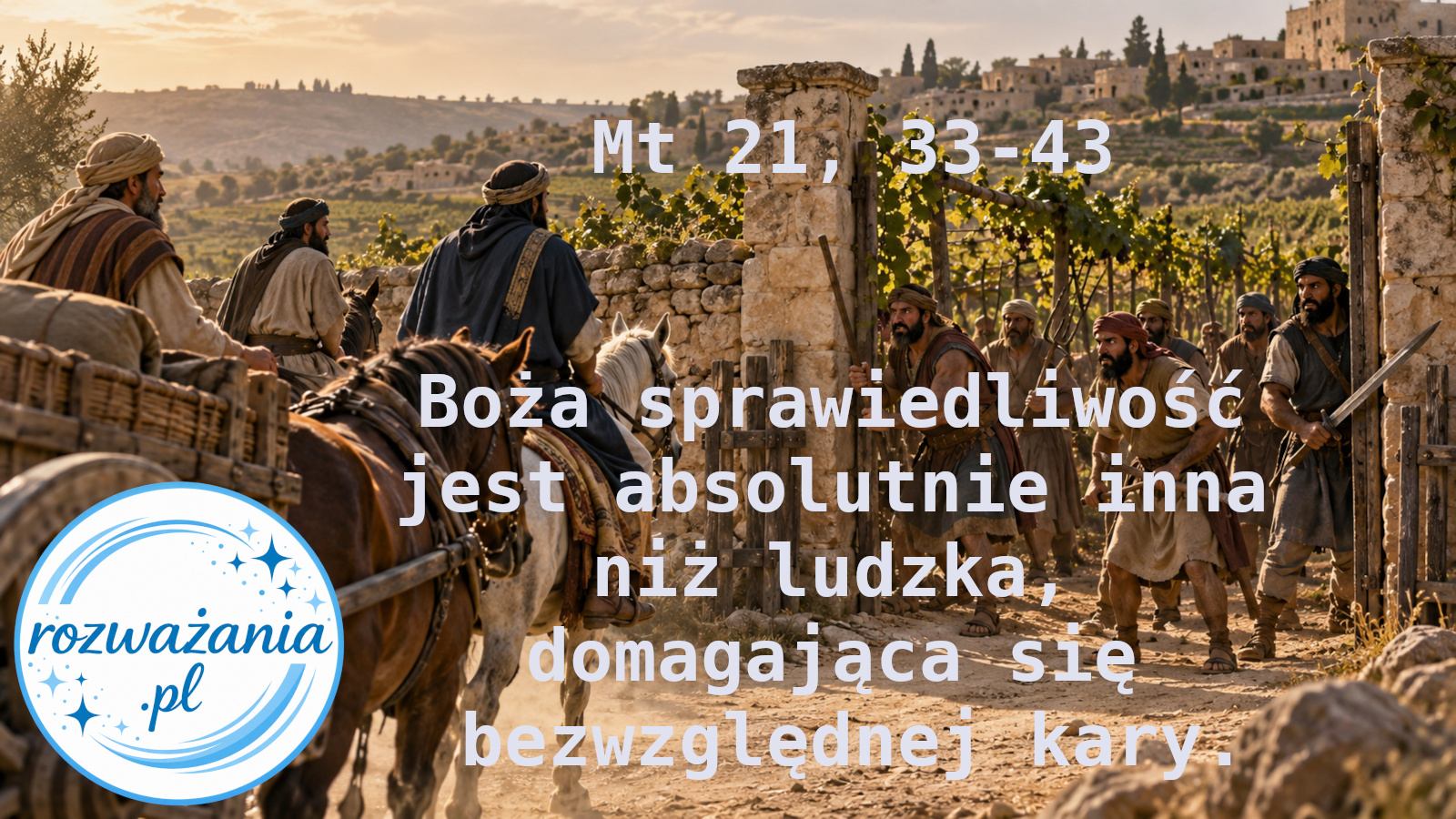 Boża sprawiedliwość jest absolutnie inna niż ludzka, domagająca się bezwzględnej kary. – ilustracja do rozważania biblijnego na 4 października 2026 – Mt 21, 33-43
