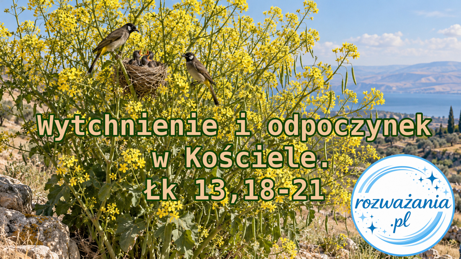 Wytchnienie i odpoczynek w Kościele. – ilustracja do rozważania biblijnego na 27 października 2026 – Łk 13,18-21